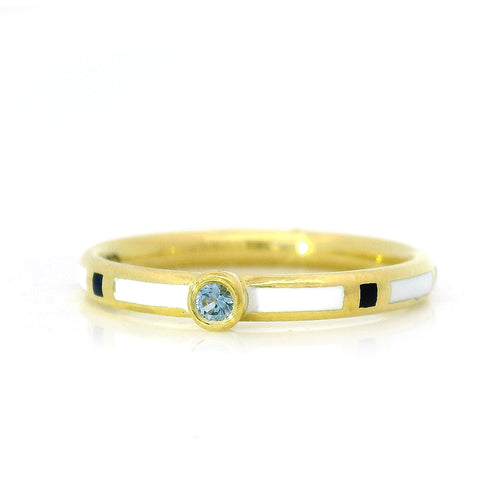 Yogo Sapphire & Enamel Band - "Rock Candy"