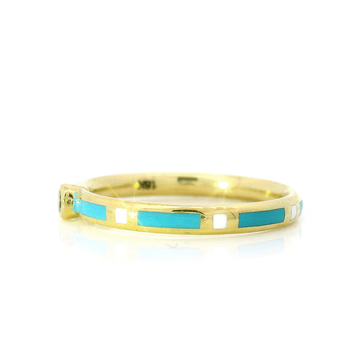 Yogo Sapphire & Enamel Band - "Rock Candy"