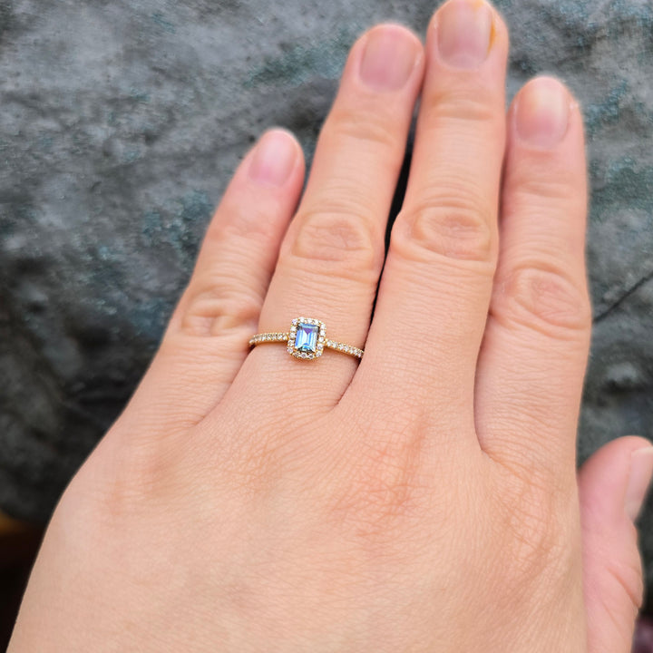 Alexandrite, Diamond & Gold Ring - "Nocturne Flare"