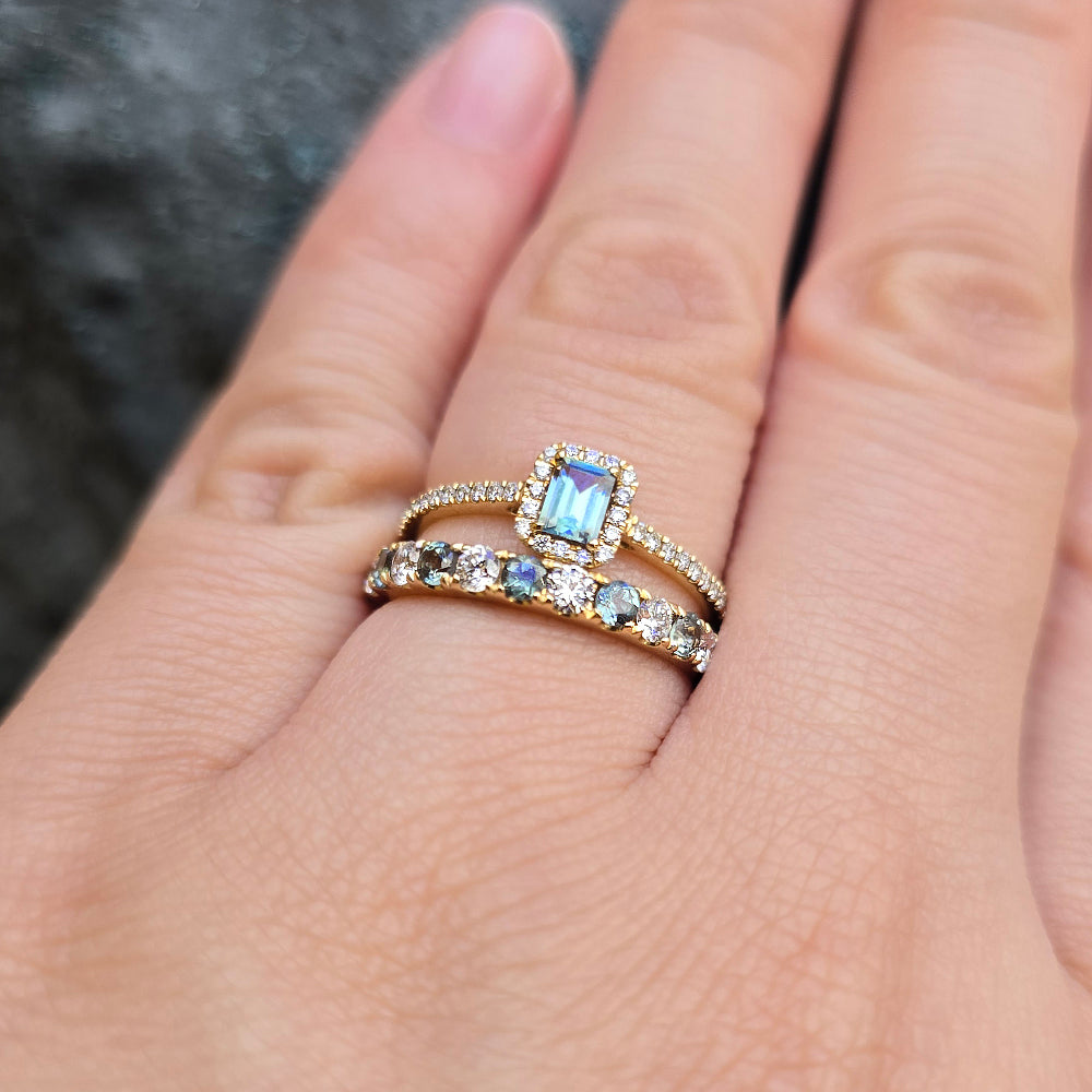 Alexandrite, Diamond & Gold Ring - "Nocturne Pulse"