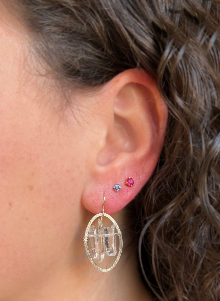 Tanzanite & White Gold Stud Earrings