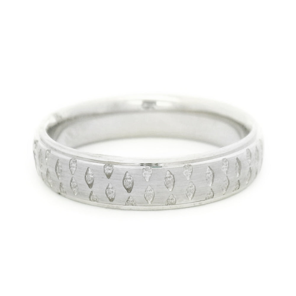 Hand-Engraved Sterling Silver Men's Band