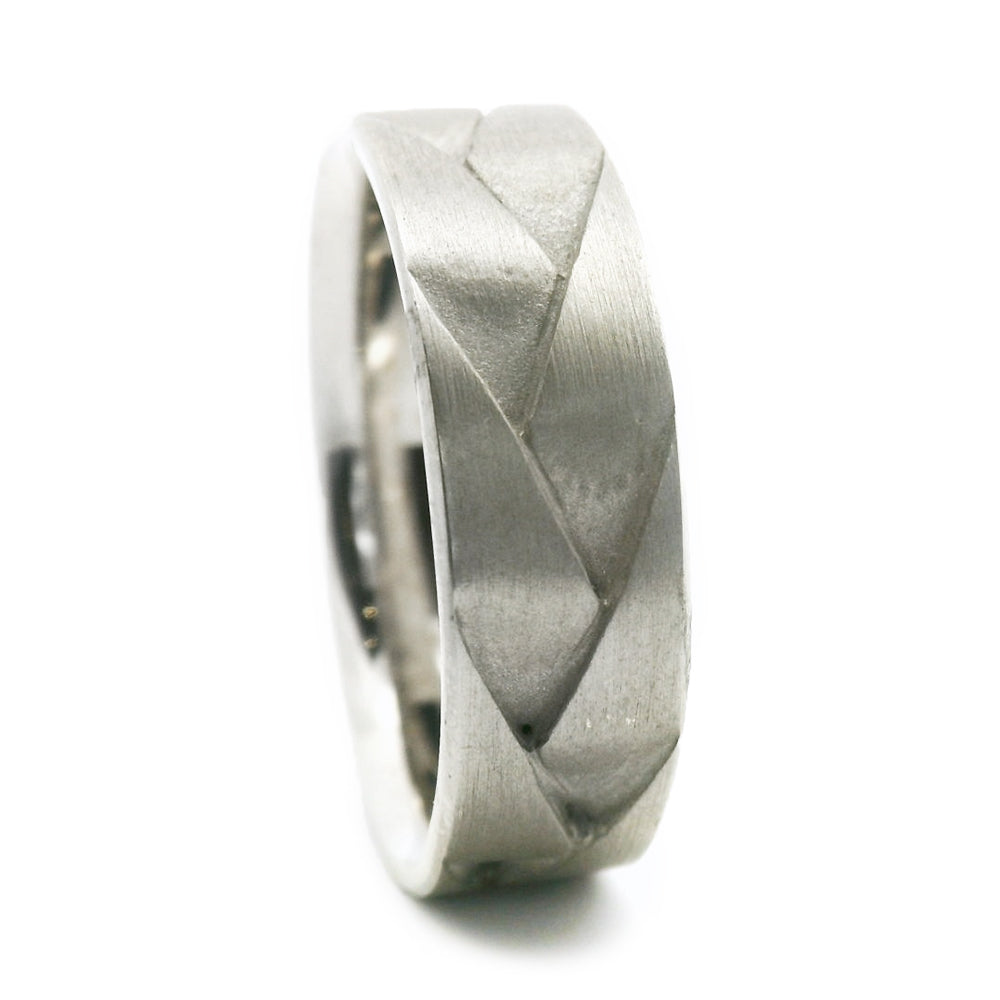 Braided Sterling Silver Men's Band - "Interwoven"