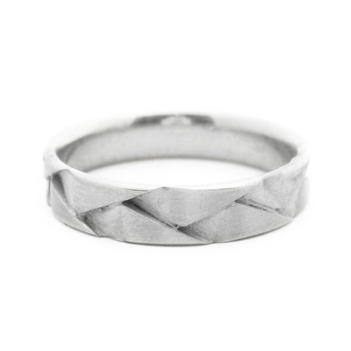 Braided Sterling Silver Men's Band - "Entwined"