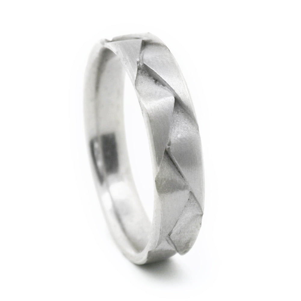 Braided Sterling Silver Men's Band - "Entwined"