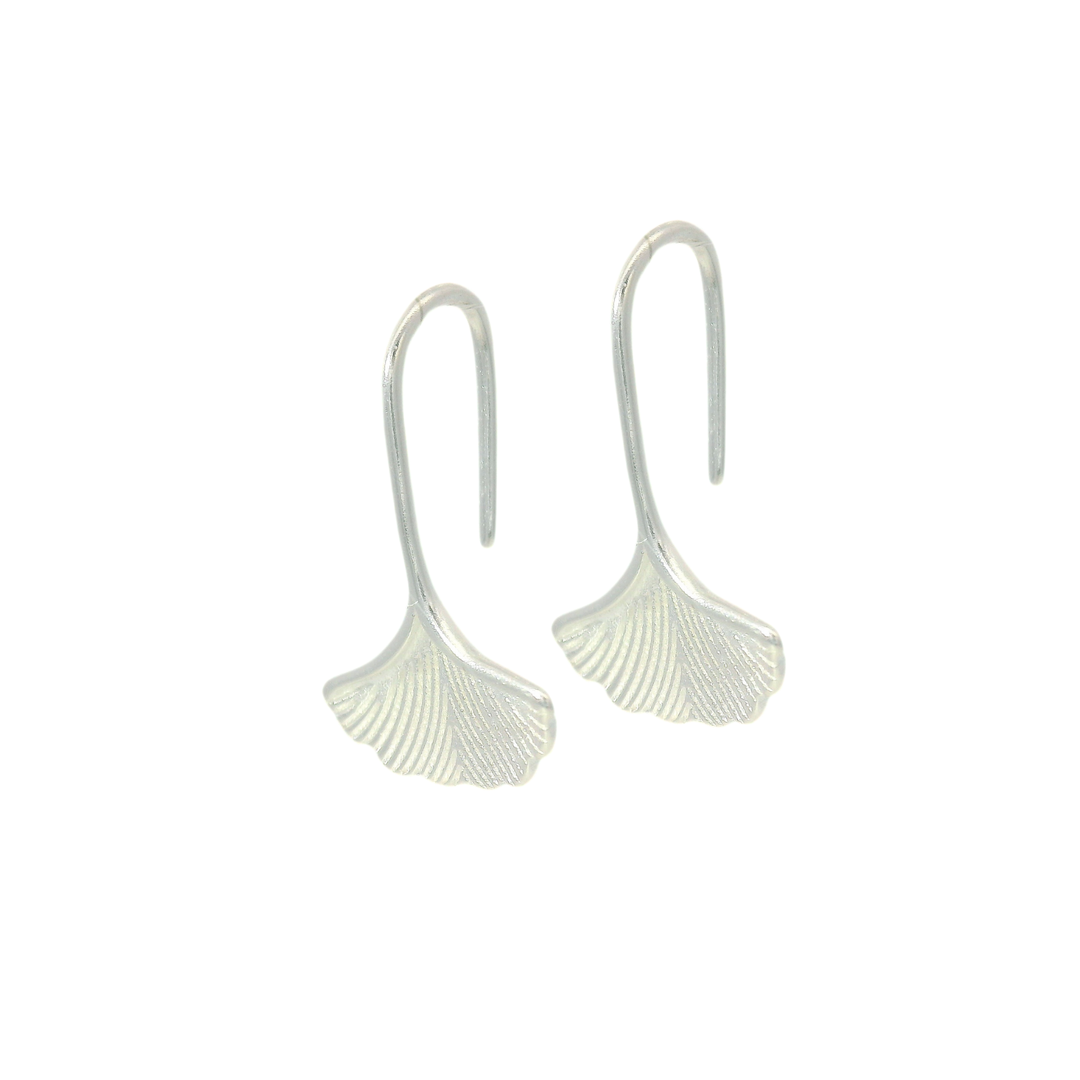 Sterling Silver Earrings - "Ginkgo"