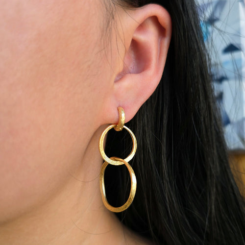 Gold Vermeil Double Drop Earrings - "Florence"
