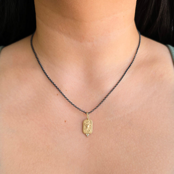 Gold & Diamond Hummingbird Pendant - "Fly Free"