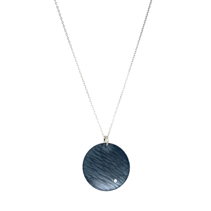 Sterling Silver & Diamond Necklace - "Metolius Moon"