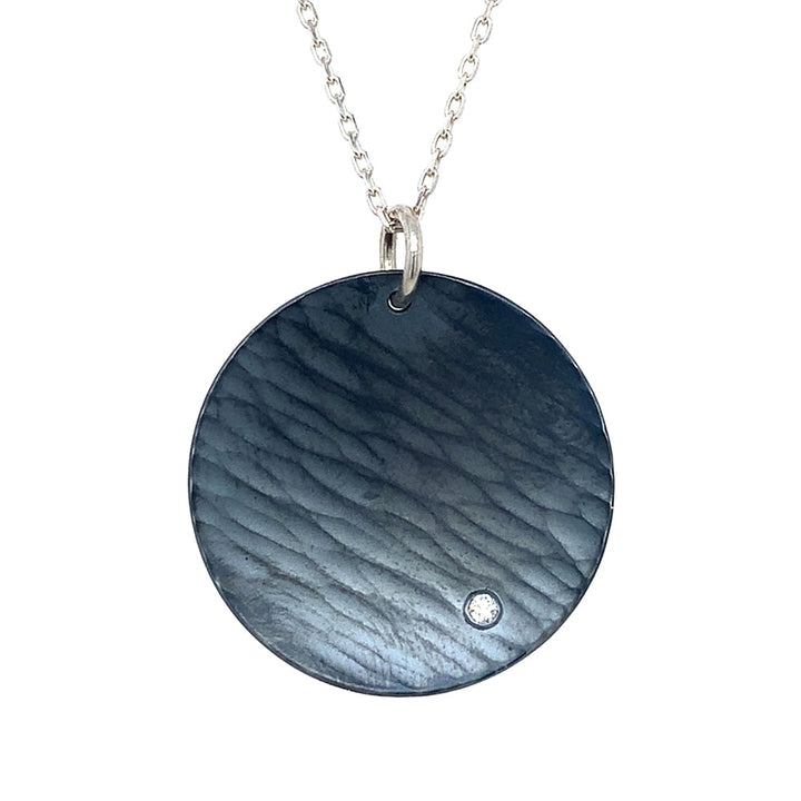 Sterling Silver & Diamond Necklace - "Metolius Moon"