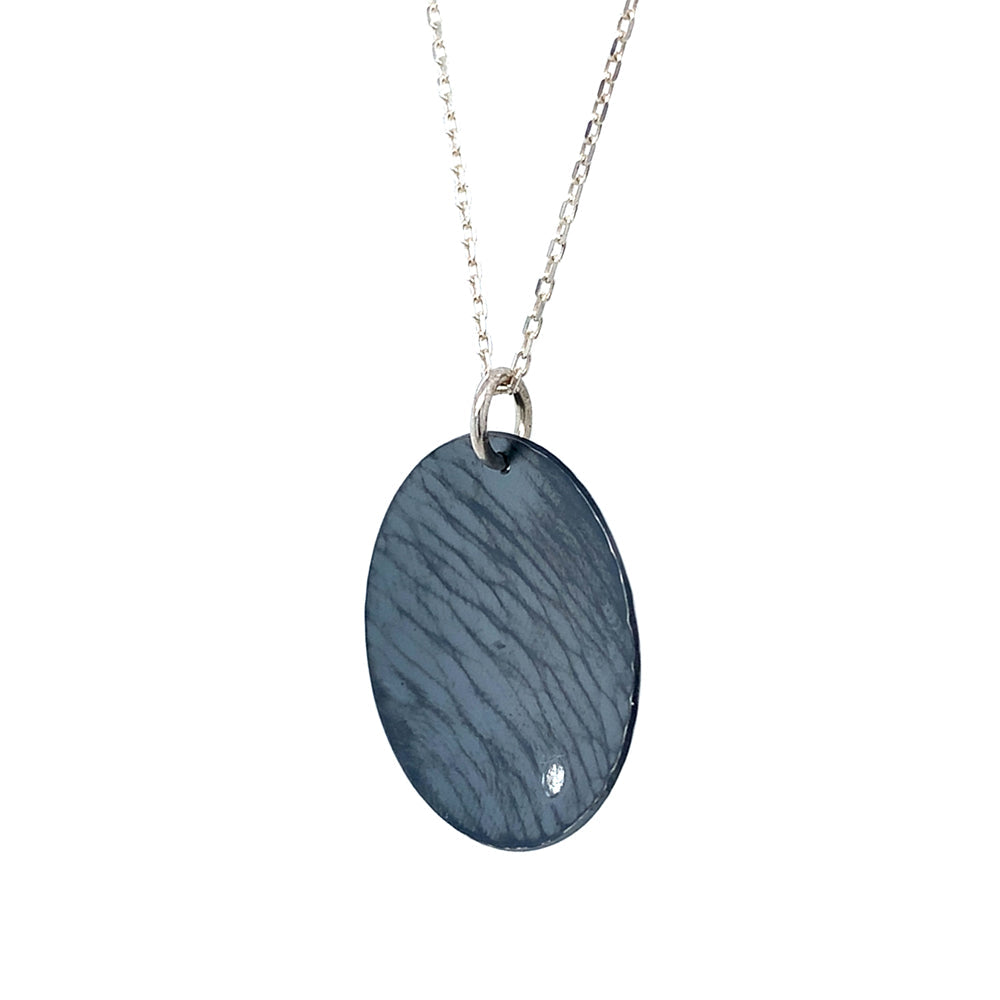 Sterling Silver & Diamond Necklace - "Metolius Moon"