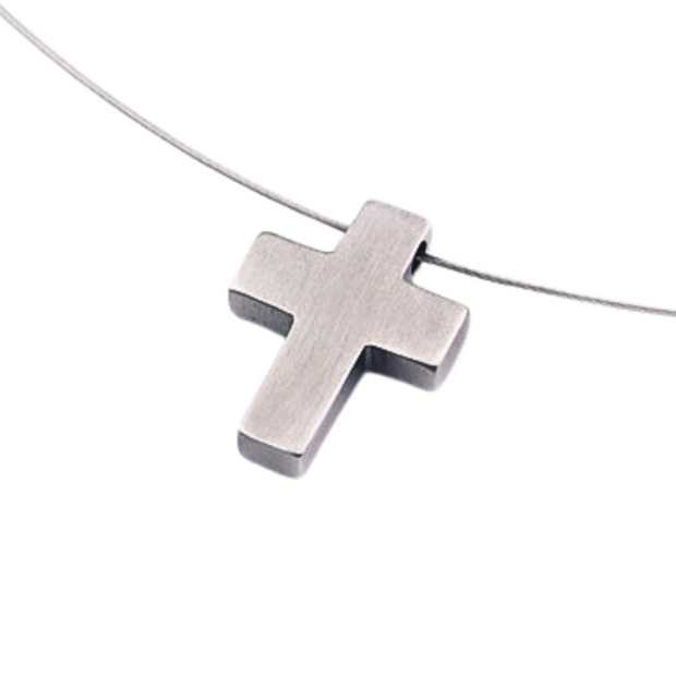 Stainless Steel Pendant - "Small Cross"