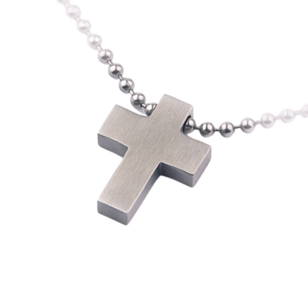 Stainless Steel Pendant - "Medium Cross"