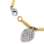 Diamond Yellow & White Gold Link Bracelet - "Aspen Branch"