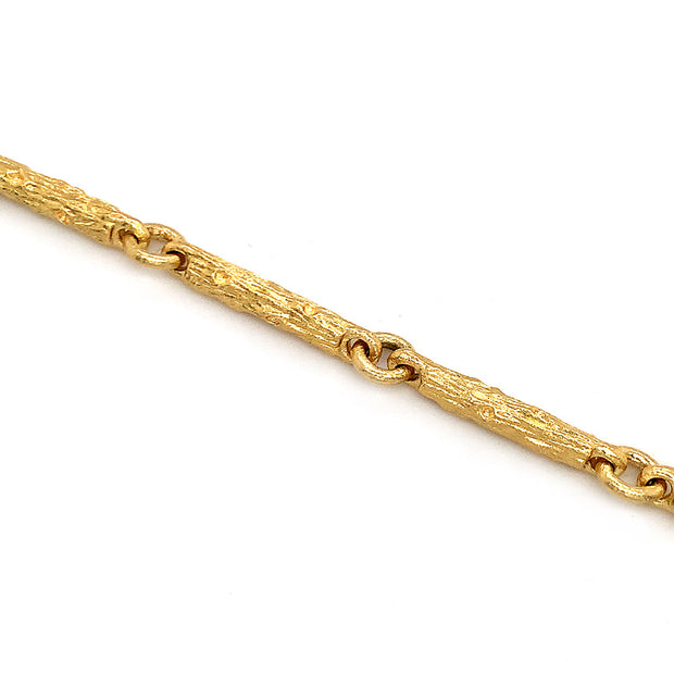 Diamond Yellow & White Gold Link Bracelet - "Aspen Branch"