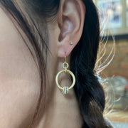 Gold and Diamond Dangle Earrings - "Embrace"