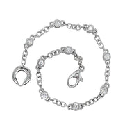 Yogo Sapphire, Diamond & White Gold Station Bracelet - "Yogo Beloved"