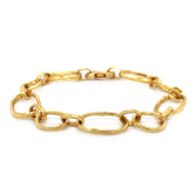 Yellow Gold Link Bracelet "Olive Branch"