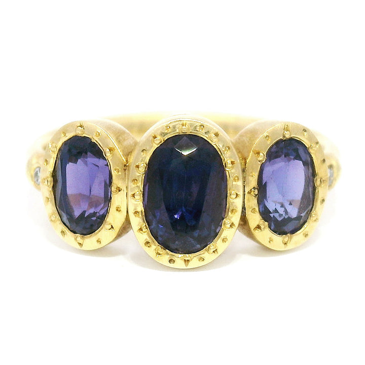 Yogo Sapphire & Diamond Ring - "Queen of the Gulch"