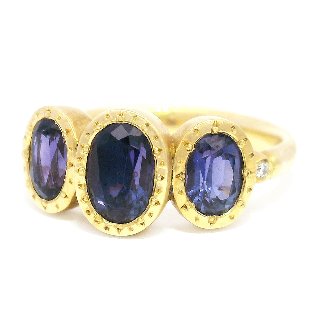 Yogo Sapphire & Diamond Ring - "Queen of the Gulch"