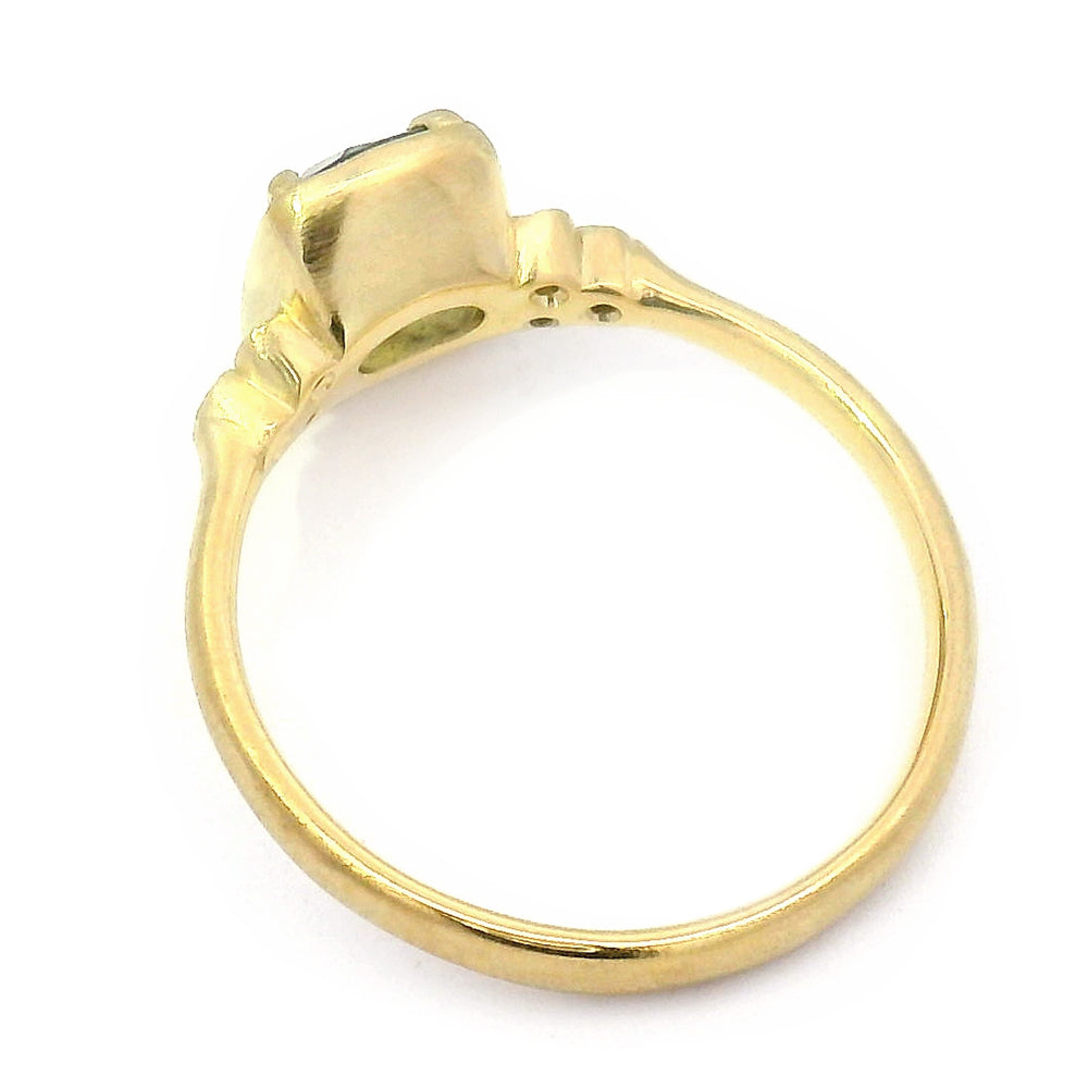 Parti-Color Montana Sapphire & Diamond Ring - "Luna"