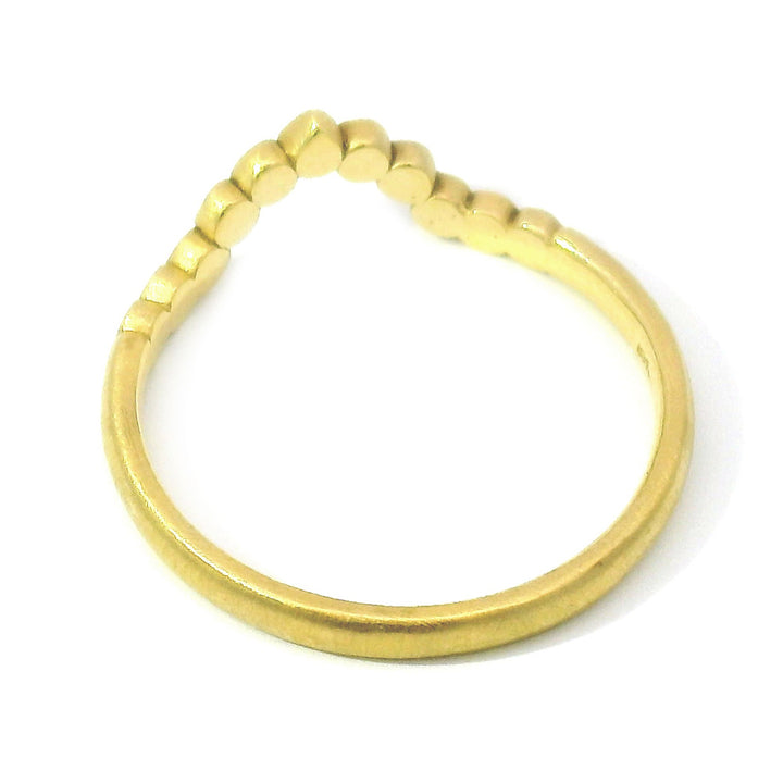 Diamond & Yellow Gold Nesting Band - "Pointed River Rocks"