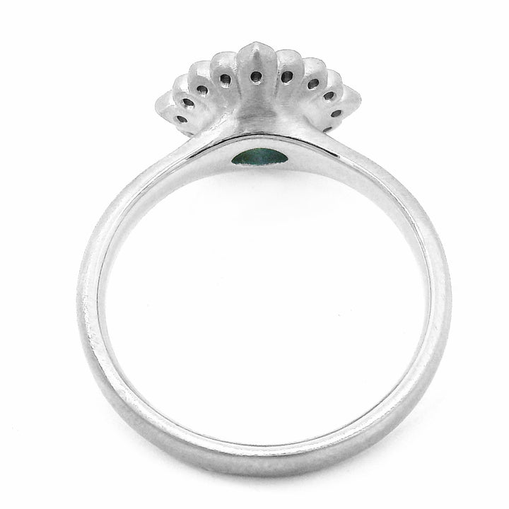 Montana Sapphire Platinum Ring "Flame"
