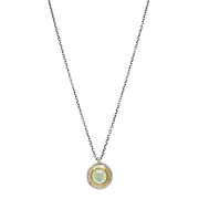 Montana Sapphire Two-Tone Gold & Silver Necklace - "Seafoam"