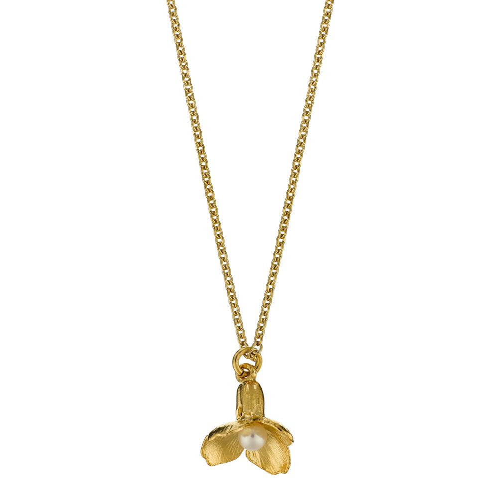 Gold Vermeil & Pearl Necklace - "Cuckoo Flower"