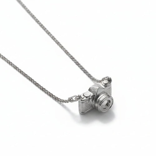 Sterling Silver Camera Necklace - "Vintage Camera"