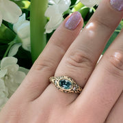 Montana Sapphire & Diamond Ring - "Dappled Jungle"