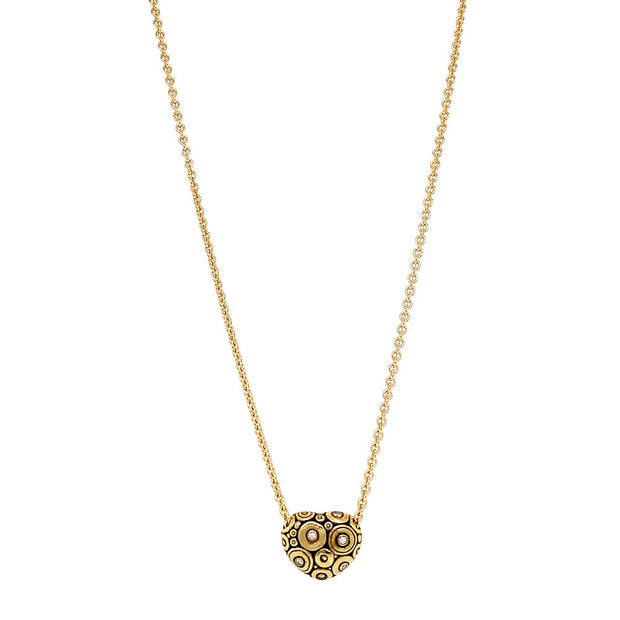 Yellow Gold & Diamond Heart Shaped Necklace - "Newfound Love"