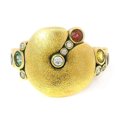 Montana Sapphire & Diamond Ring - "Apple"