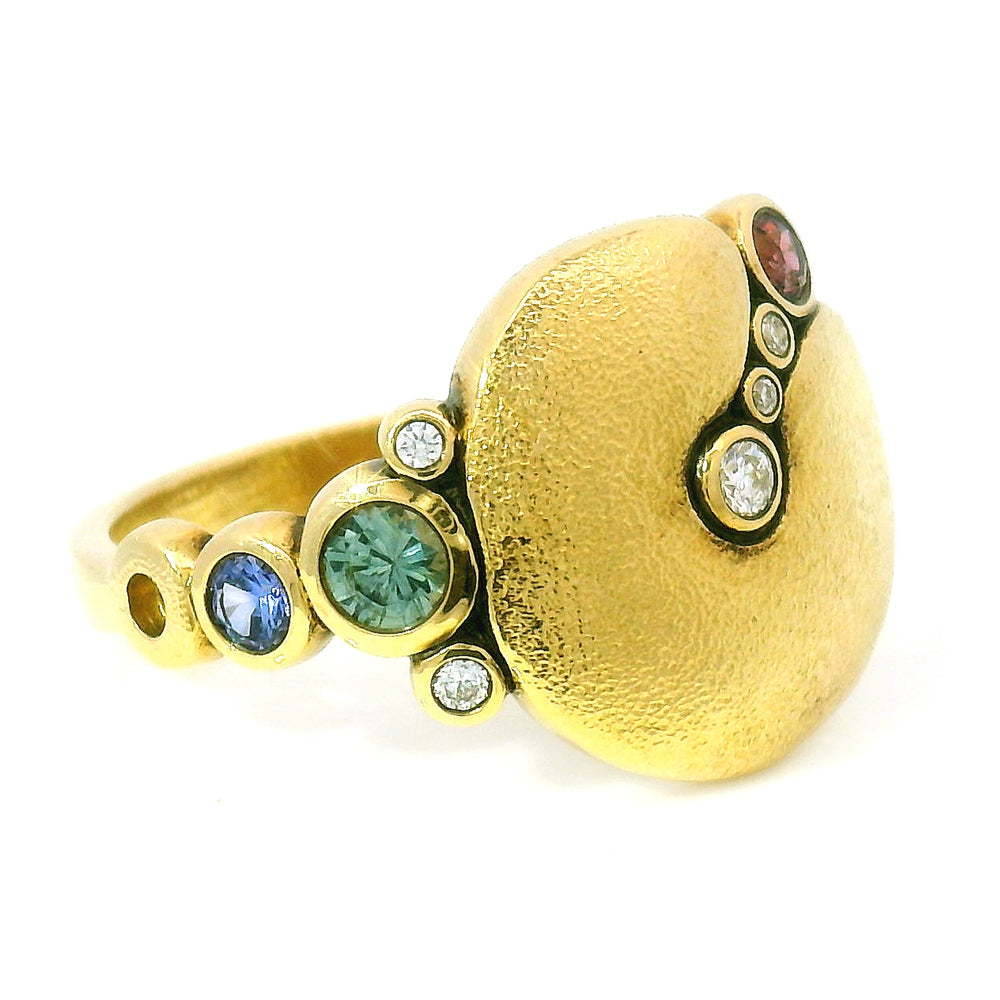 Montana Sapphire & Diamond Ring - "Apple"