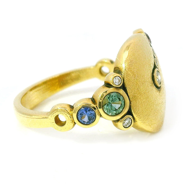 Montana Sapphire & Diamond Ring - "Apple"