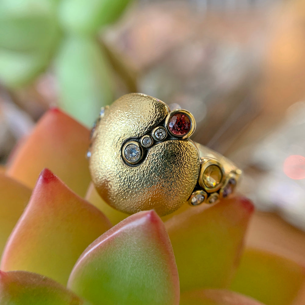 Montana Sapphire & Diamond Ring - "Apple"