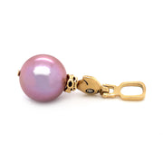 Pink Pearl & Yellow Gold Bird Pendant - "Fable Animals & Strange Characters"