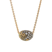 Diamond & Yellow Gold Pendant Necklace - "The Bean"