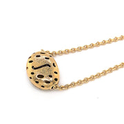 Diamond & Yellow Gold Pendant Necklace - "The Bean"