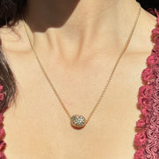 Diamond & Yellow Gold Pendant Necklace - "The Bean"