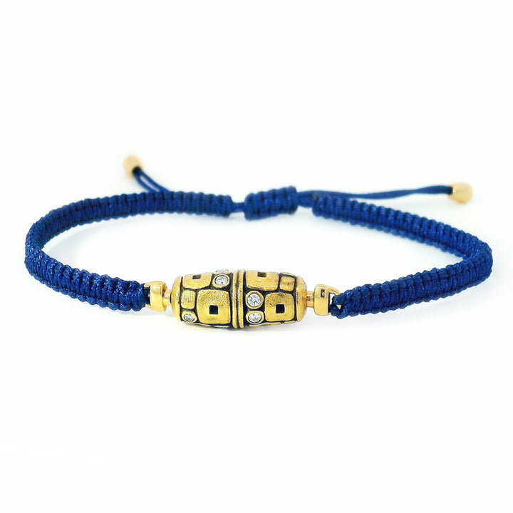 Diamond Vario Clasp & Macrame Bracelet - "Little Windows"