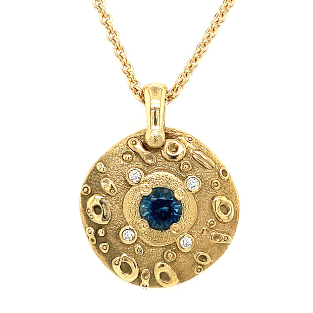 Montana Sapphire & Diamond Necklace - "Submarine"