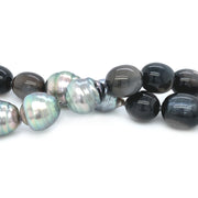 Tahitian Pearl & Moonstone Necklace with Vario Clasp - "Ta'aroa"