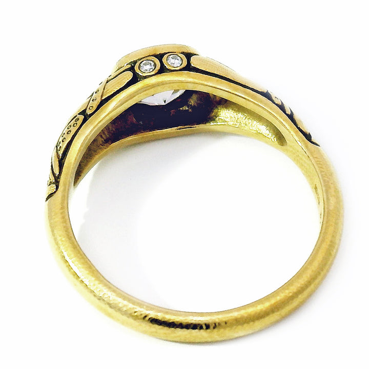 Mauve Montana Sapphire & Diamond Ring - "Reed"