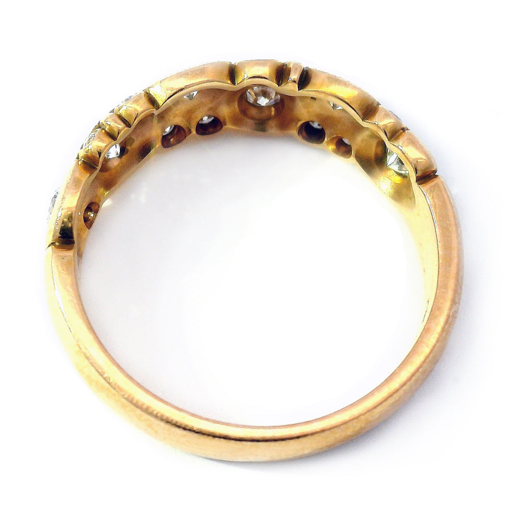 18K Rose Gold Diamond Dome Ring - "Candy"