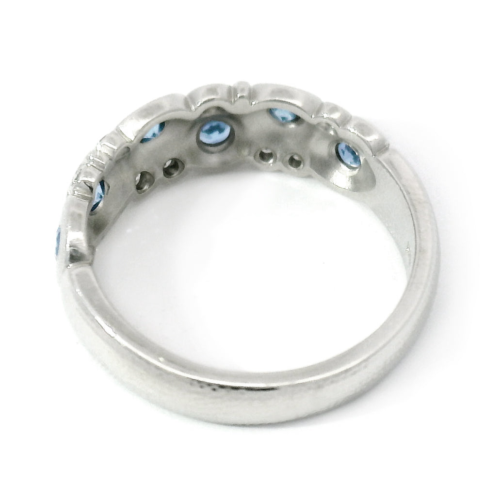 Yogo Sapphire & Diamond Platinum Domed Ring - "Candy"