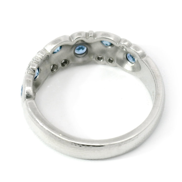 Yogo Sapphire & Diamond Platinum Domed Ring - "Candy"