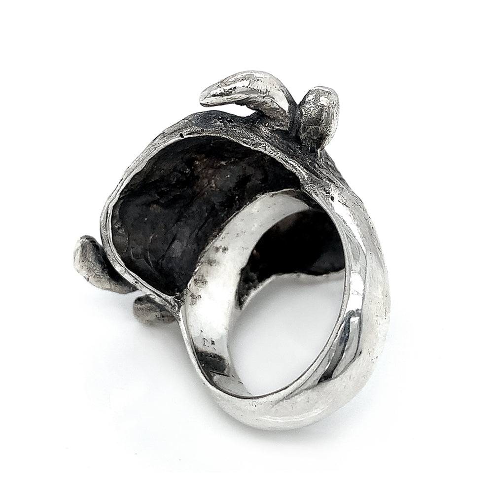 Sterling Silver & Turquoise Statement Ring - "Bison"