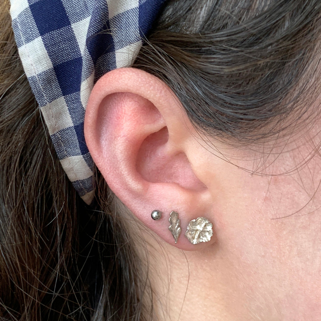 Sterling SIlver Stud Earrings - "Fern"