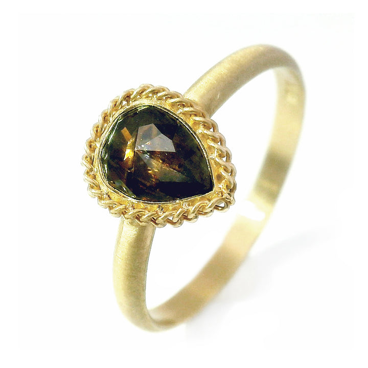 Brown Salt & Pepper Diamond Ring - "Siena"
